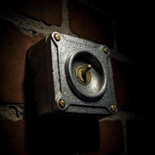 Single Gang Solid Metal Conduit Toggle Light Switch - Industrial Vintage Crabtree by Vintage-Electrical