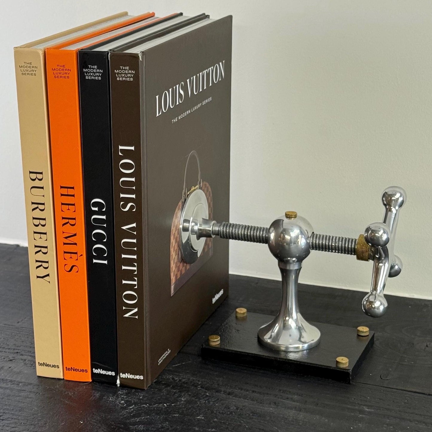 Windlass Bookend Retro Book DVD Organizer by Vintage-Electrical