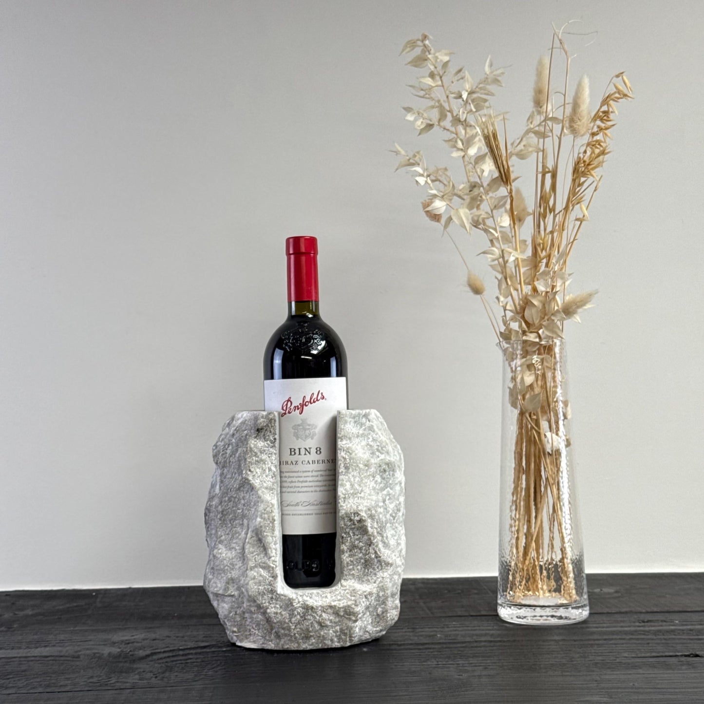Marble Stone Solid Handcrafted Wine Bottle Holder by Vintage-Electrical