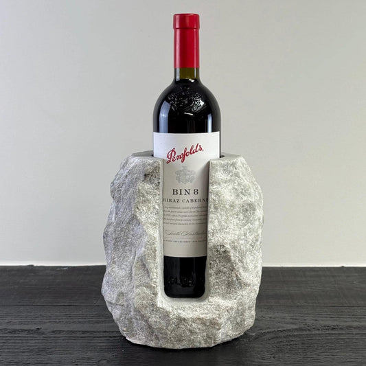 Marble Stone Solid Handcrafted Wine Bottle Holder by Vintage-Electrical