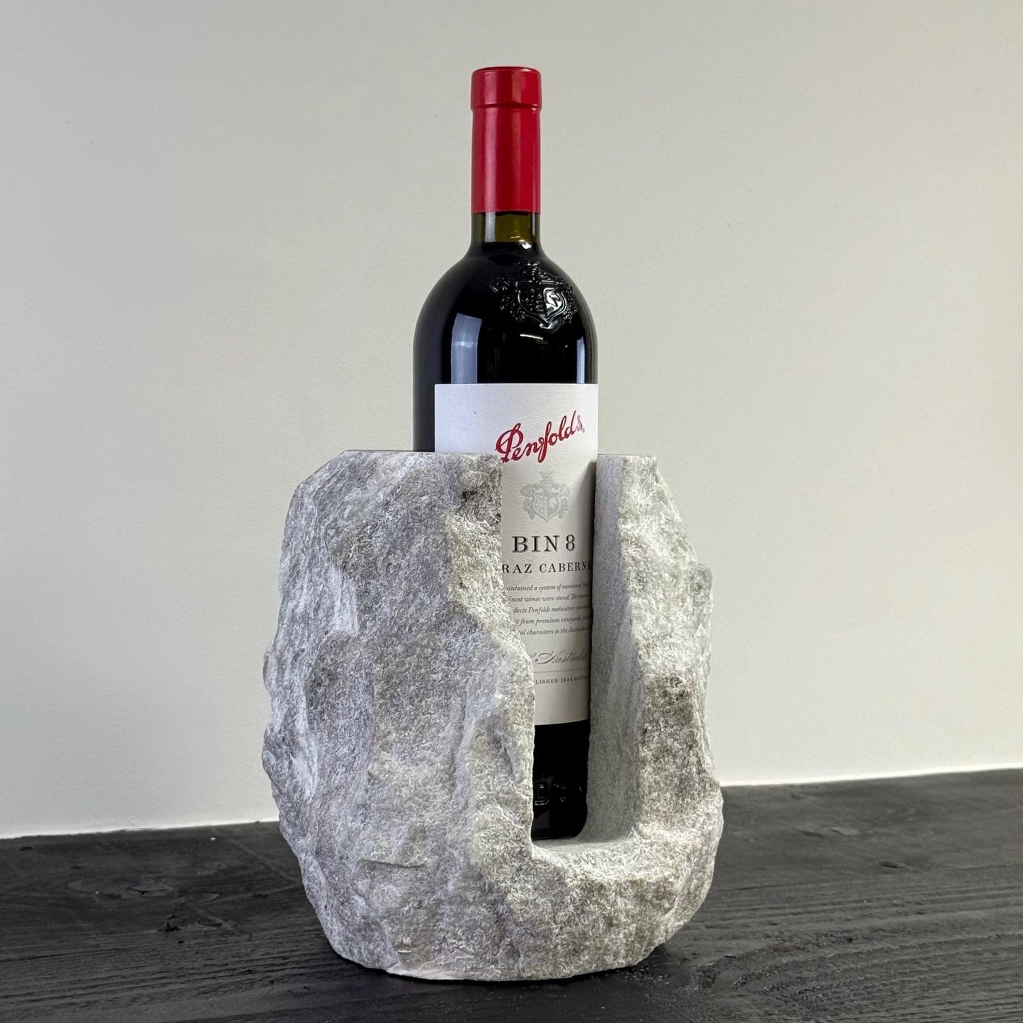 Marble Stone Solid Handcrafted Wine Bottle Holder by Vintage-Electrical