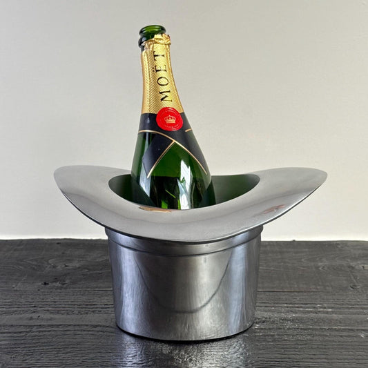 Top Hat ~ Solid Cast Champagne Ice Bucket - Wine Cooler by Vintage-Electrical
