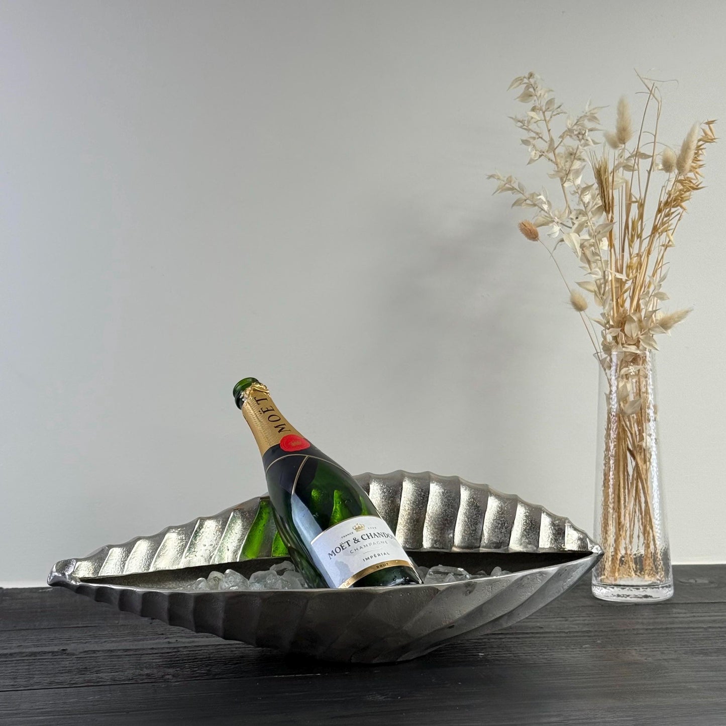 Clamshell Solid Cast Champagne Ice Bucket - Wine Cooler by Vintage-Electrical