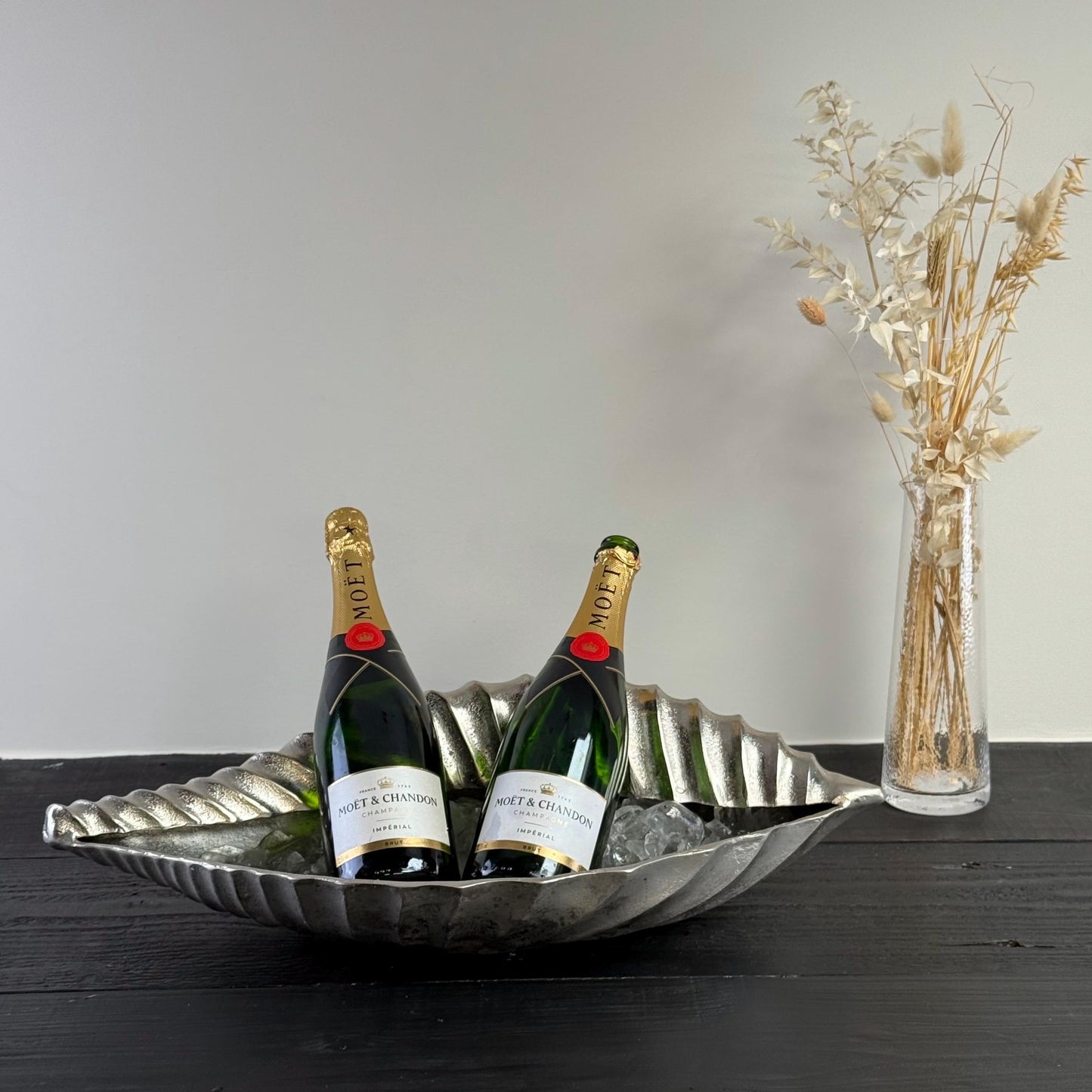 Clamshell Solid Cast Champagne Ice Bucket - Wine Cooler by Vintage-Electrical