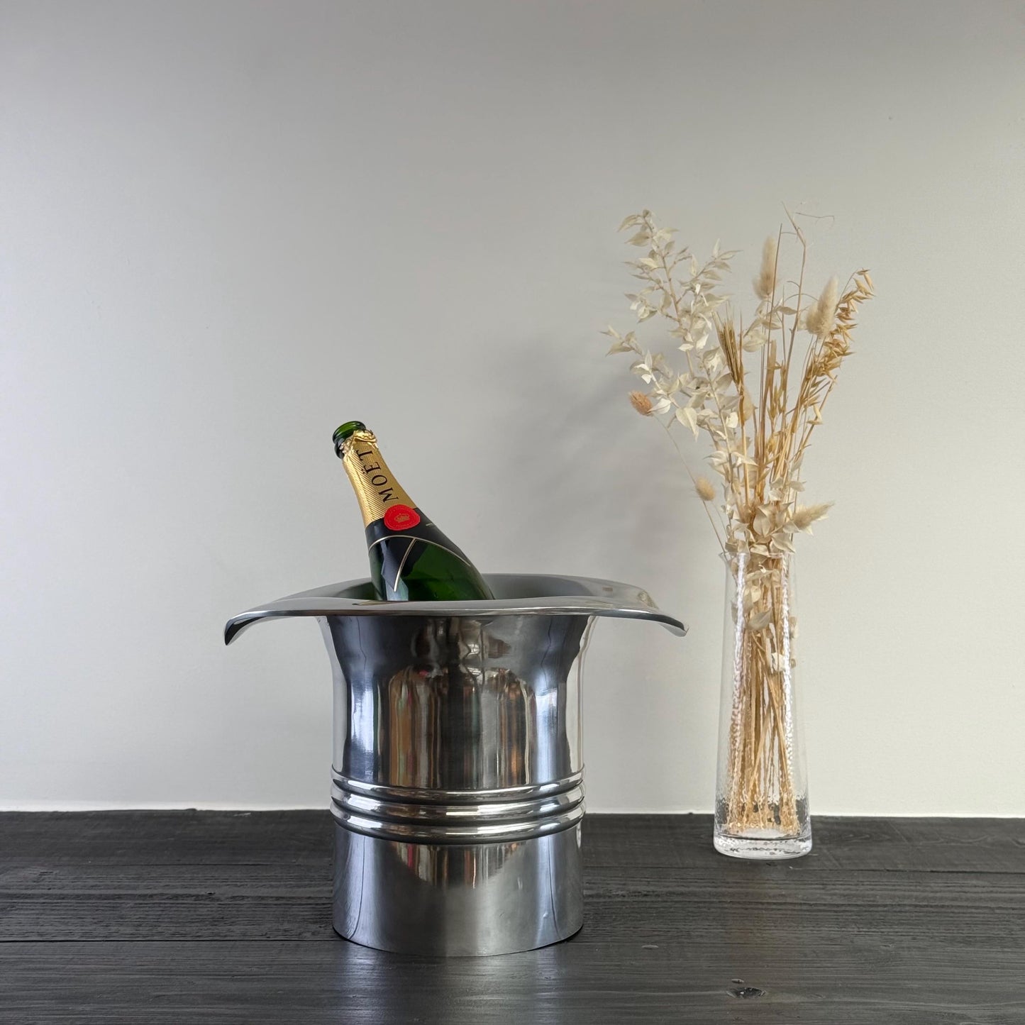 Top Hat XL ~ Solid Cast Champagne Ice Bucket - Wine Cooler Bath by Vintage-Electrical