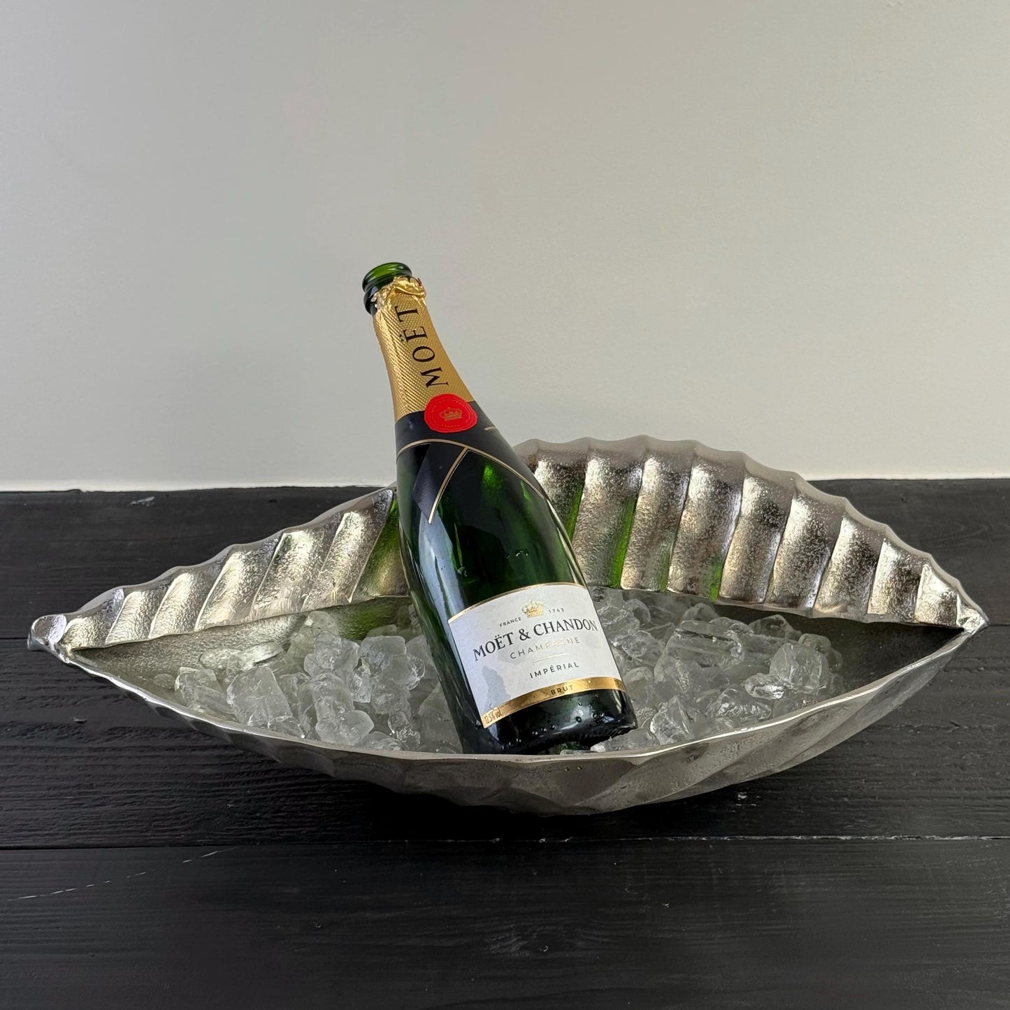 Clamshell Solid Cast Champagne Ice Bucket - Wine Cooler by Vintage-Electrical