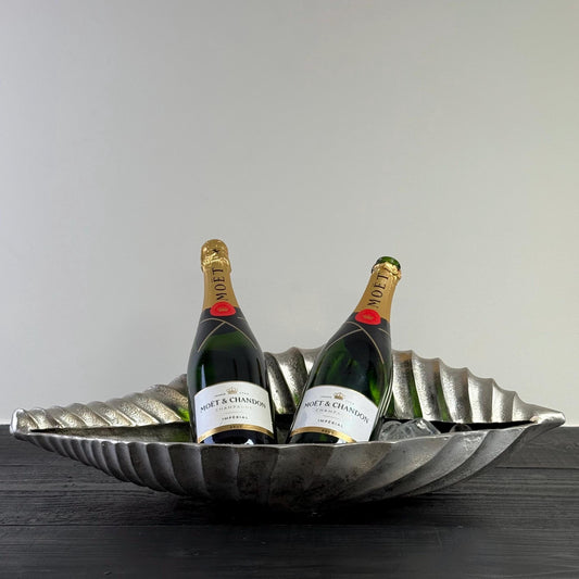 Clamshell Solid Cast Champagne Ice Bucket - Wine Cooler by Vintage-Electrical