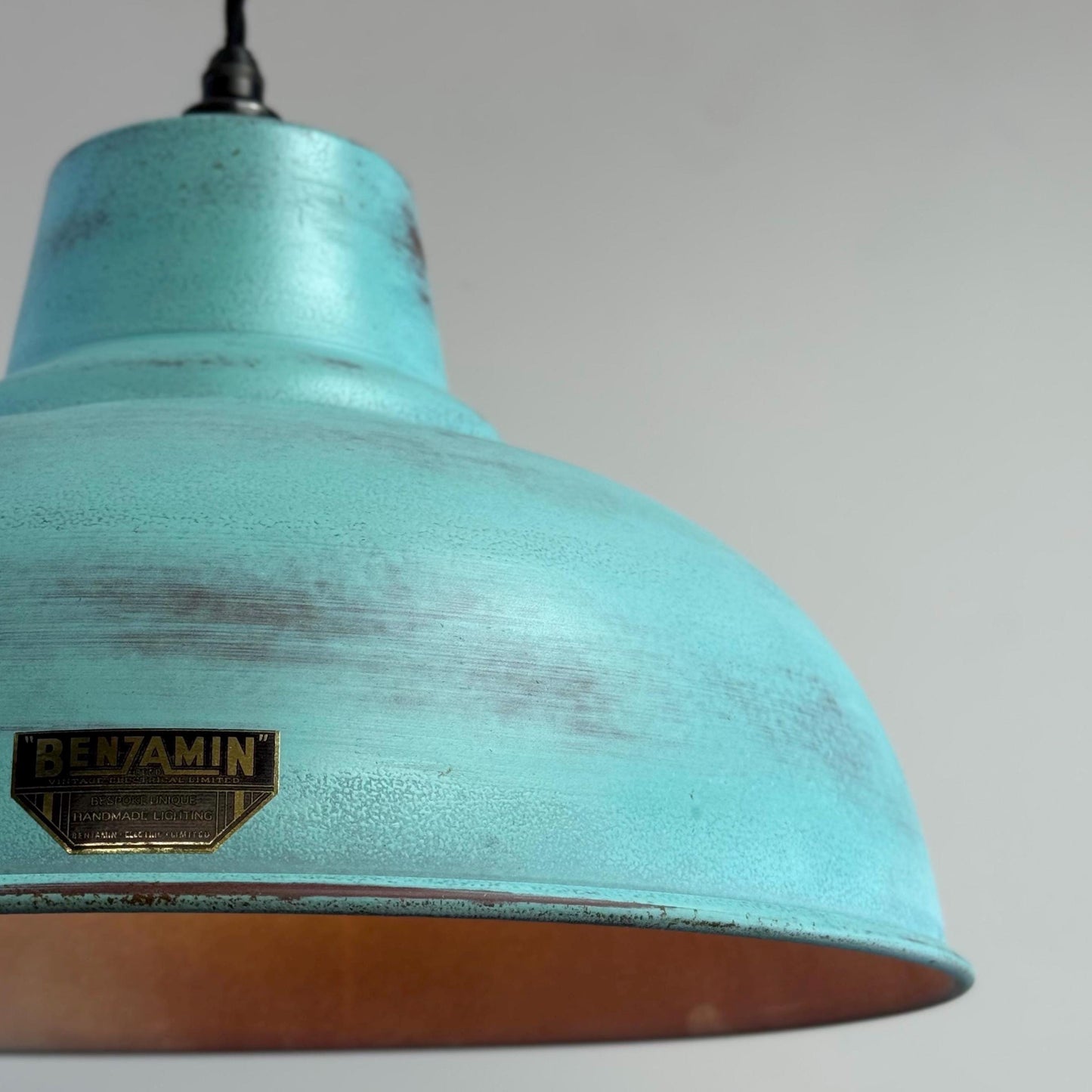 Salthouse XL - Copper Verdigris Patina Industrial Lampshade Pendant Light - 14.5 Inch by Vintage-Electrical