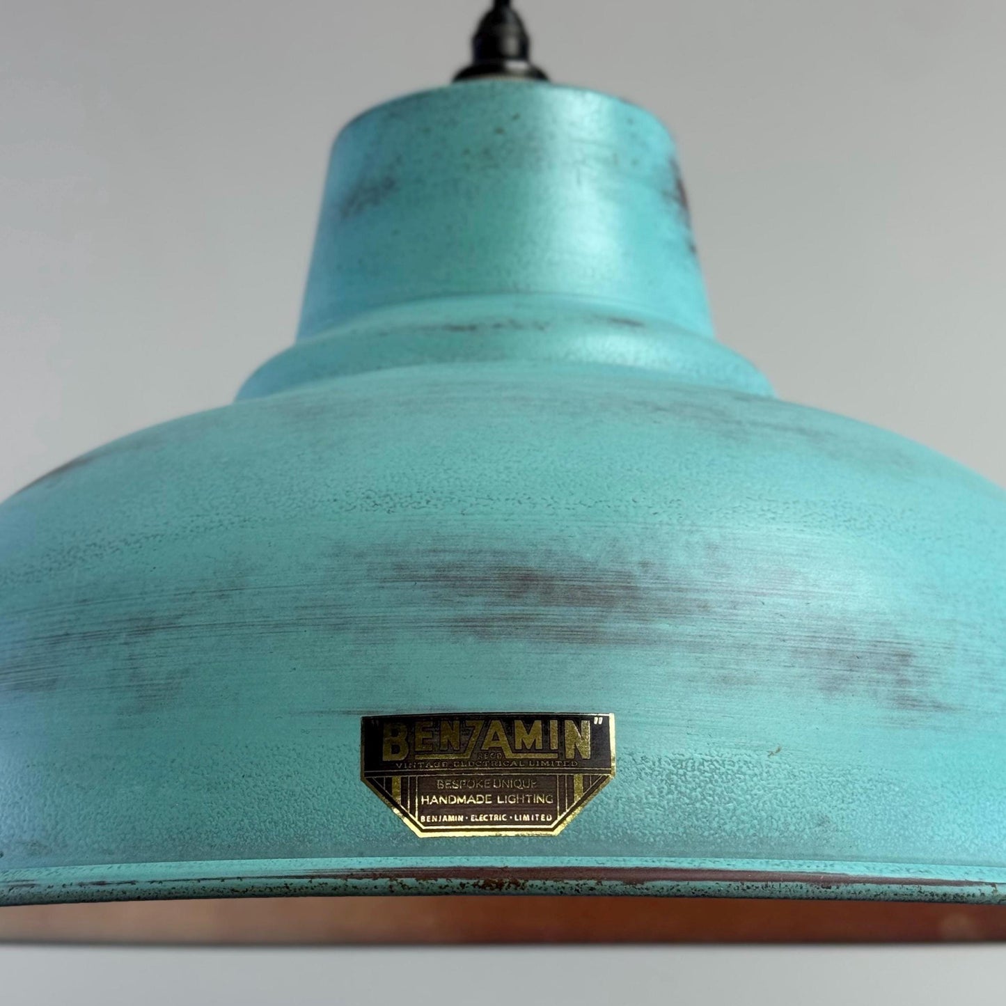 Salthouse XL - Copper Verdigris Patina Industrial Lampshade Pendant Light - 14.5 Inch by Vintage-Electrical