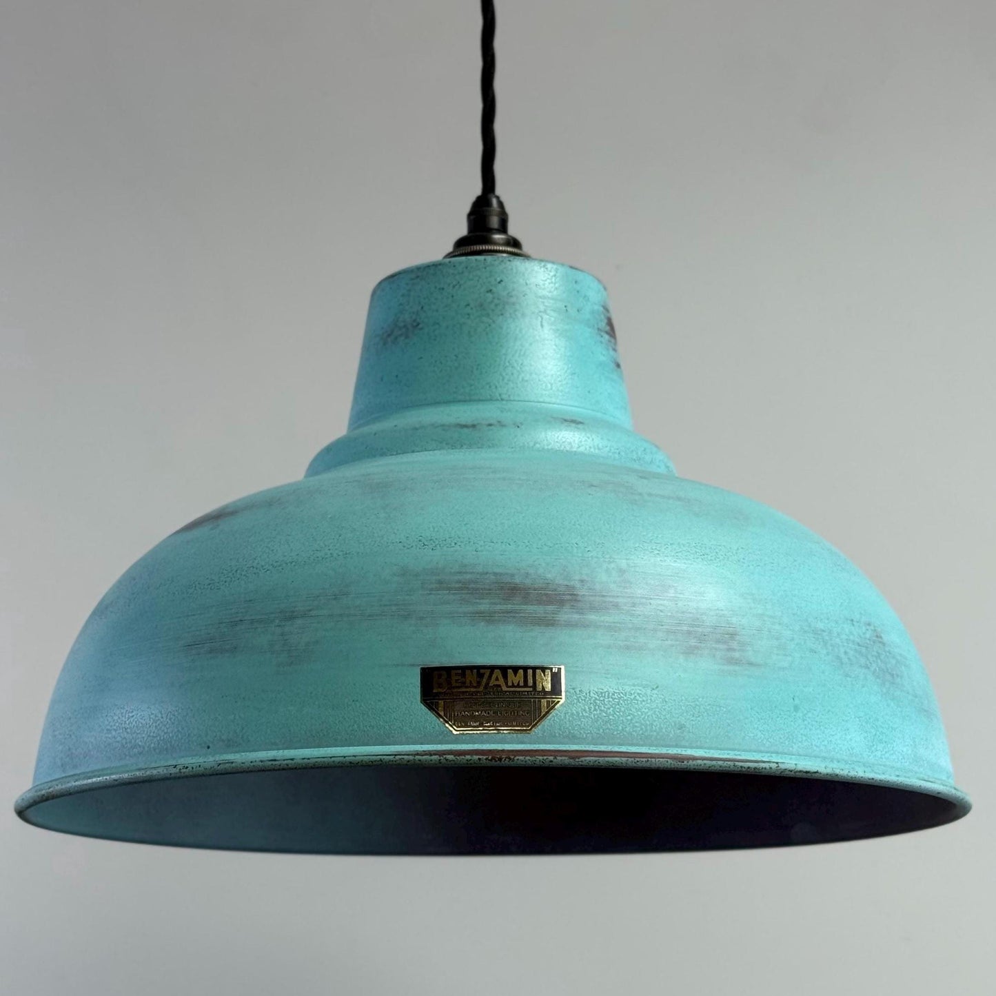 Salthouse XL - Copper Verdigris Patina Industrial Lampshade Pendant Light - 14.5 Inch by Vintage-Electrical