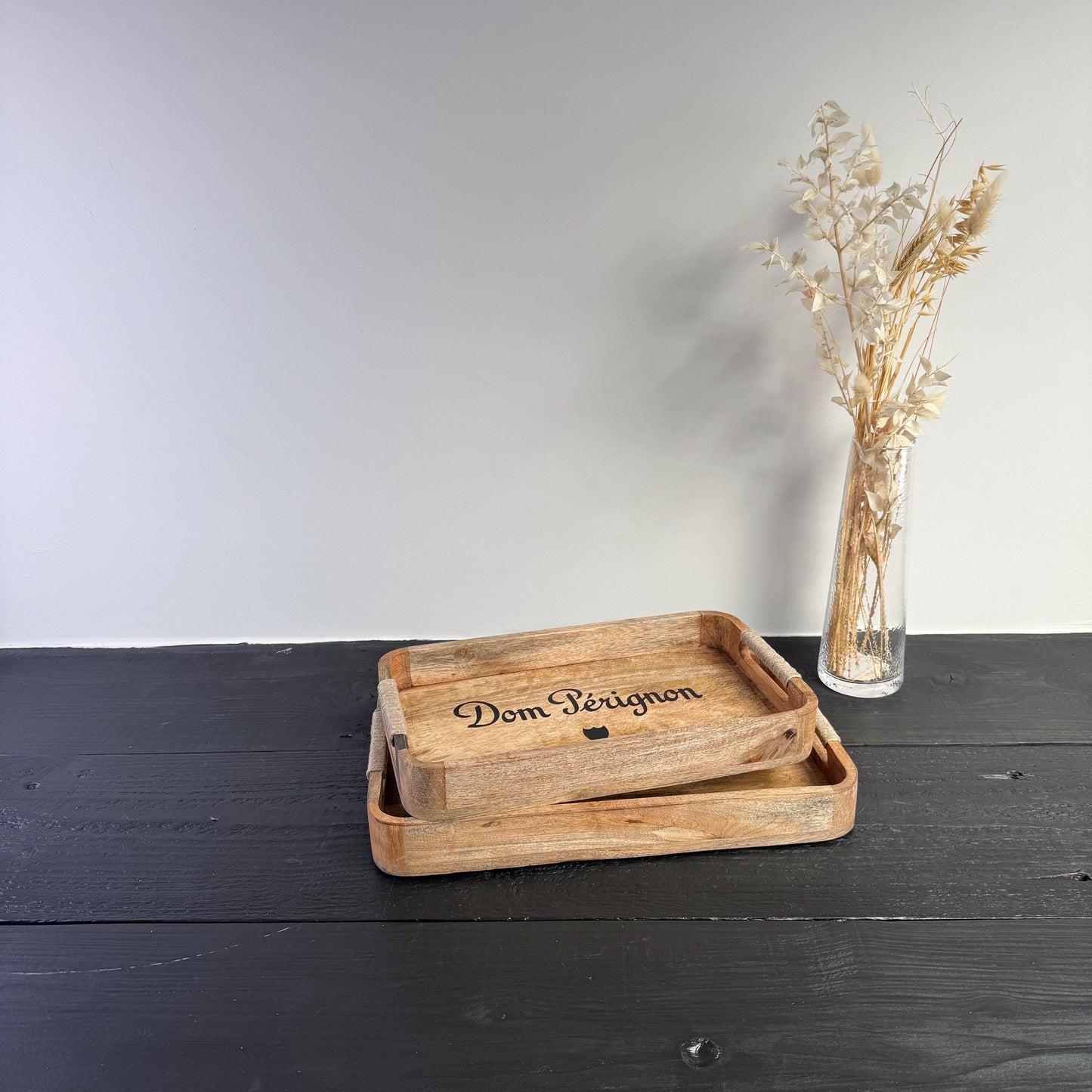 Wooden Serving Trays Dom Pérignon Champagne by Vintage-Electrical