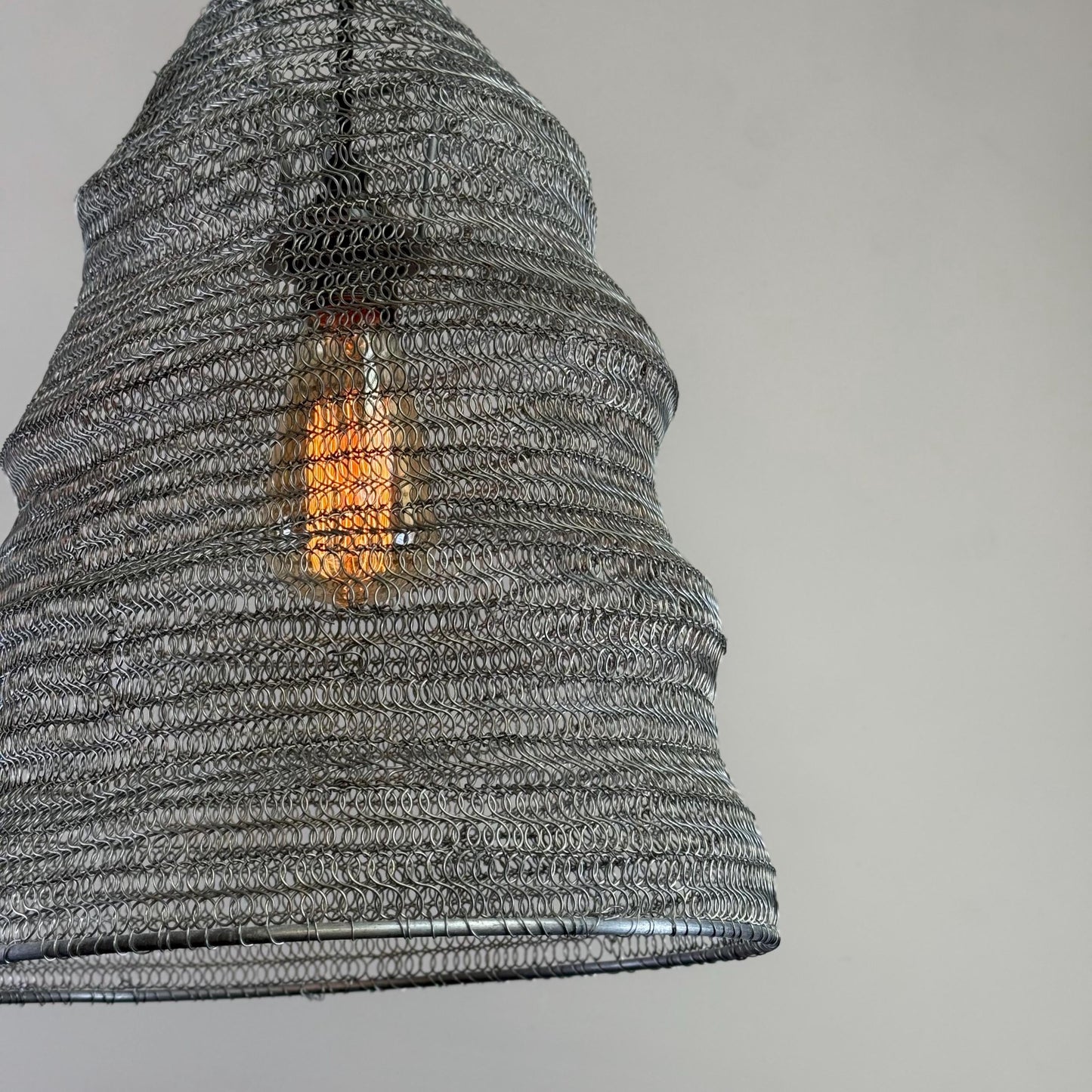 Walton ~ Beehive Large Silver Wire Mesh Lampshade Pendant Ceiling Light by Vintage-Electrical