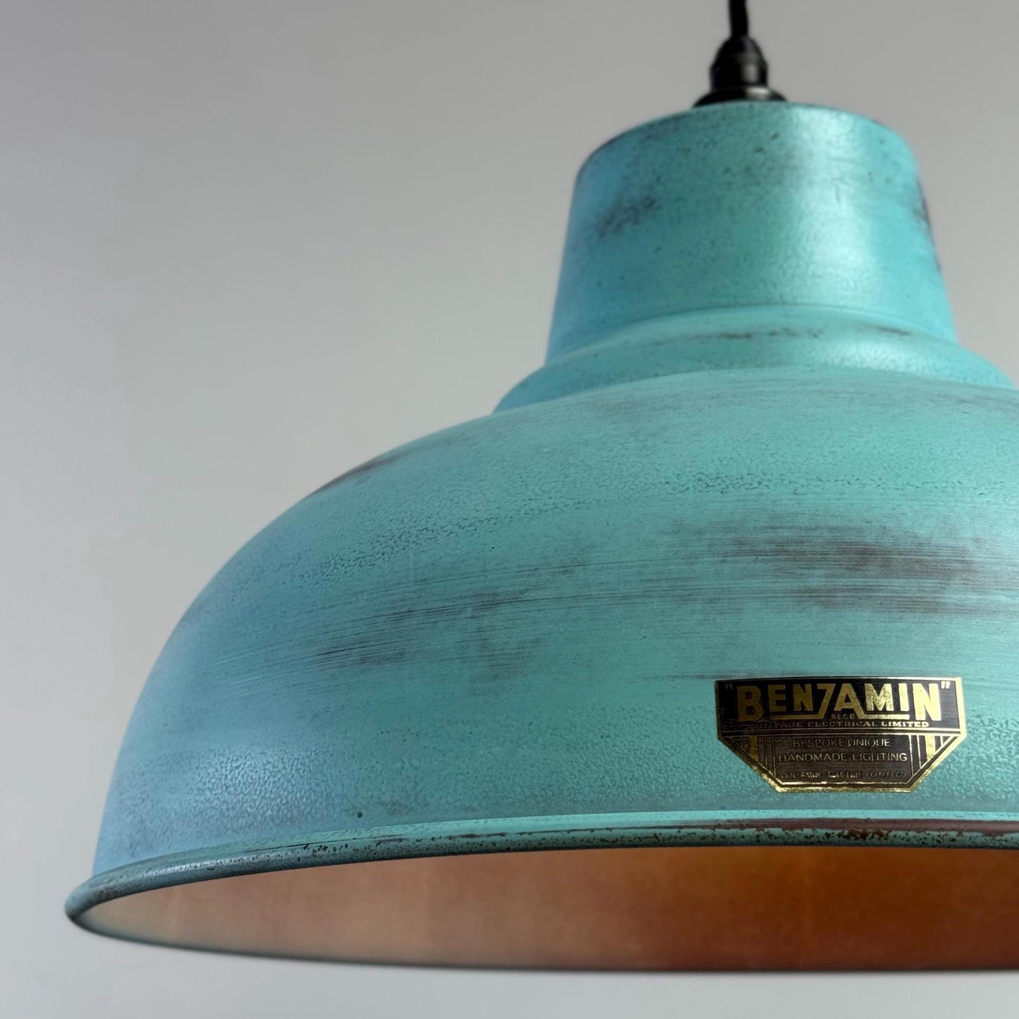 Salthouse XL - Copper Verdigris Patina Industrial Lampshade Pendant Light - 14.5 Inch by Vintage-Electrical
