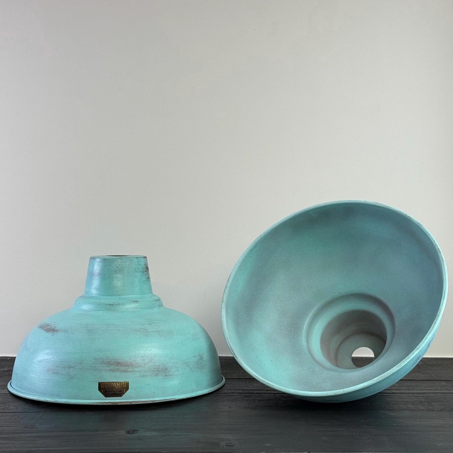 Salthouse XL - Copper Verdigris Patina Industrial Lampshade Pendant Light - 14.5 Inch by Vintage-Electrical