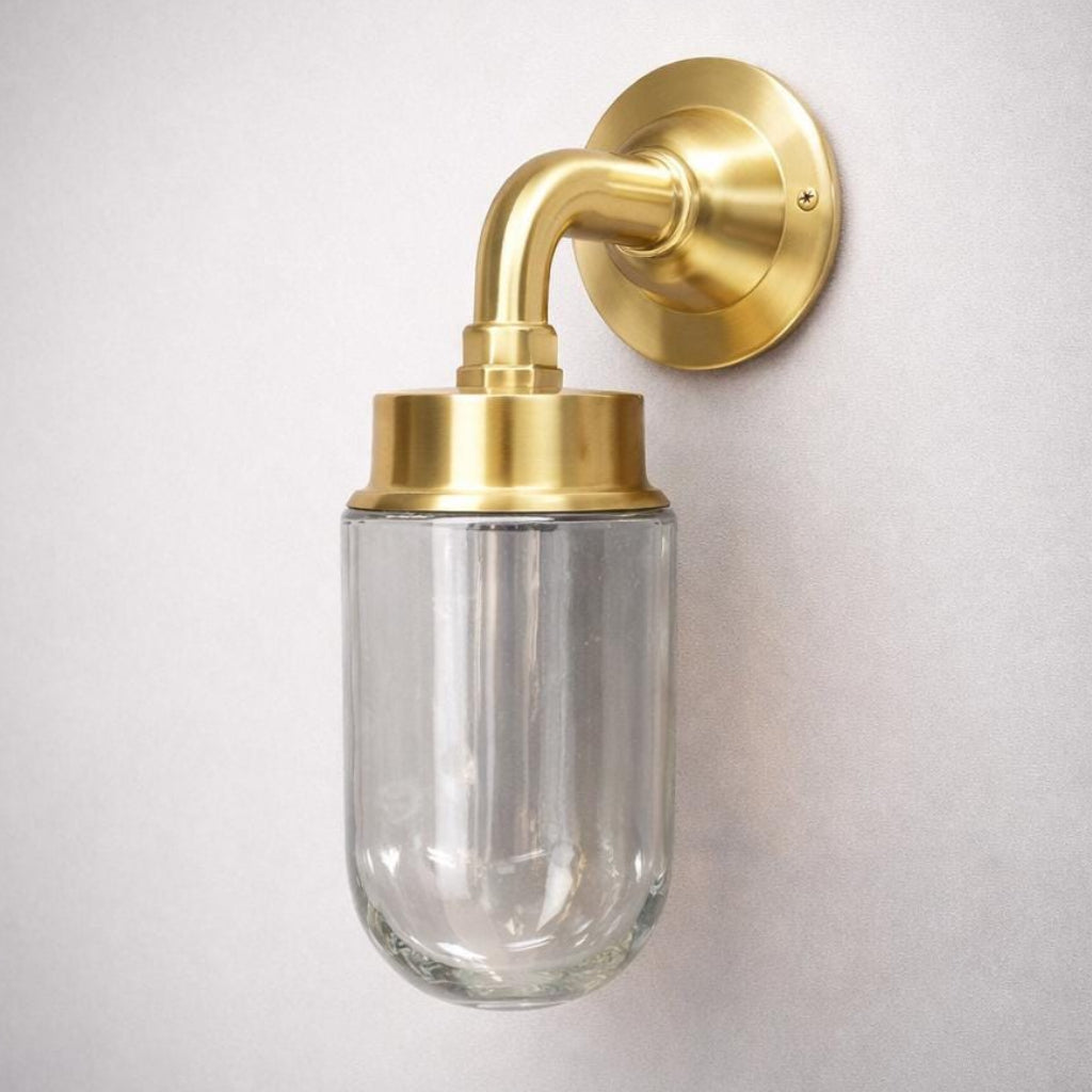 Paston - Solid Brass Wall Light Outdoor & Bathroom Sconce - 11.5 Inch by Vintage-Electrical