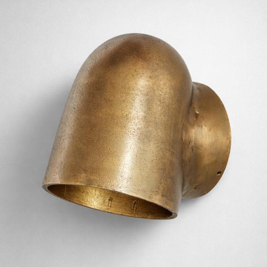 Hopton - Anitque Brass Mast Down Wall Light by Vintage-Electrical