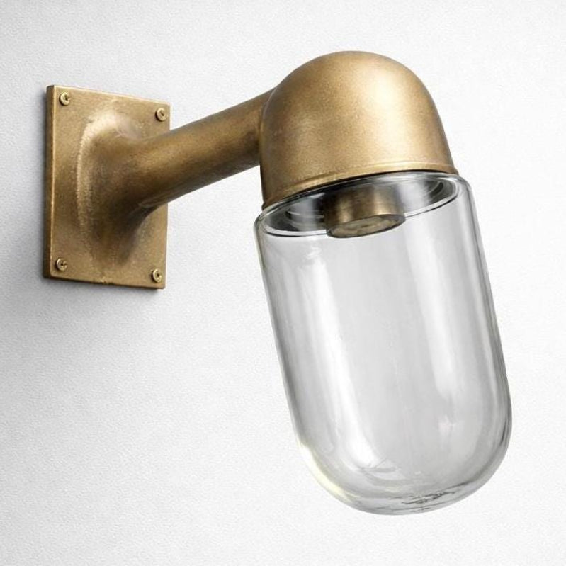 Langham - Raw Antique Brass Wall Light Outdoor & Bathroom Sconce by Vintage-Electrical