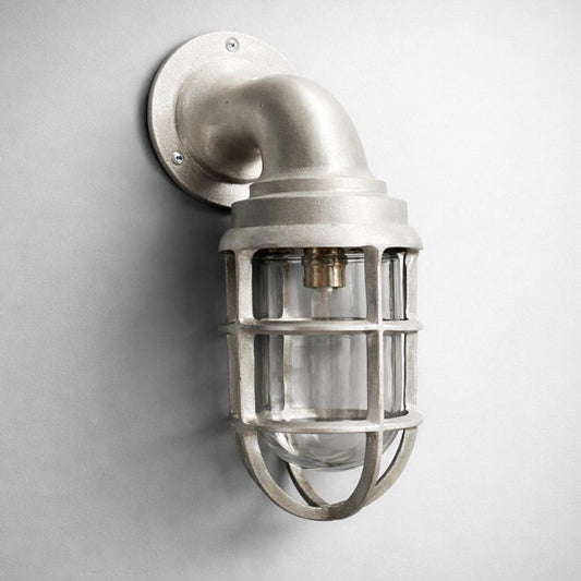 Beachamwell ~ Raw Cast Bulkhead Outdoor & Bathroom Sconce Wall Light ~ 10.5 Inch by Vintage-Electrical