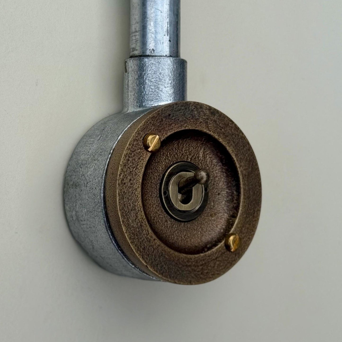 Single Gang Bronze Conduit Metal Light Switch Industrial by Vintage-Electrical