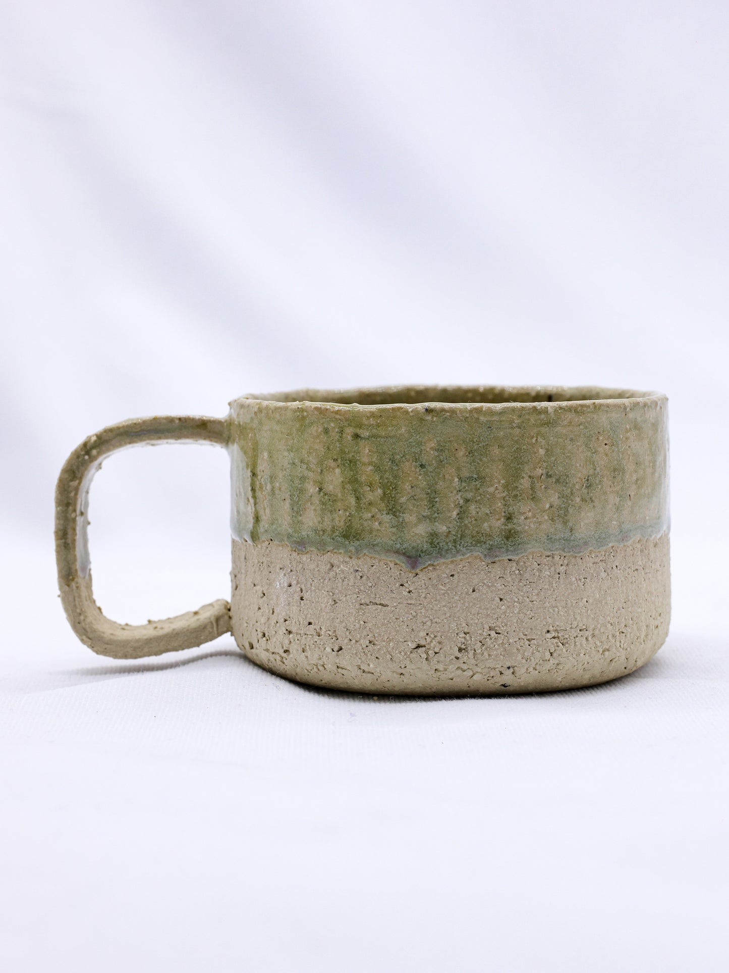 Bianca Grande Handmade Milled Stoneware Big Ceramic Mug by Ribera Handmade Ceramics