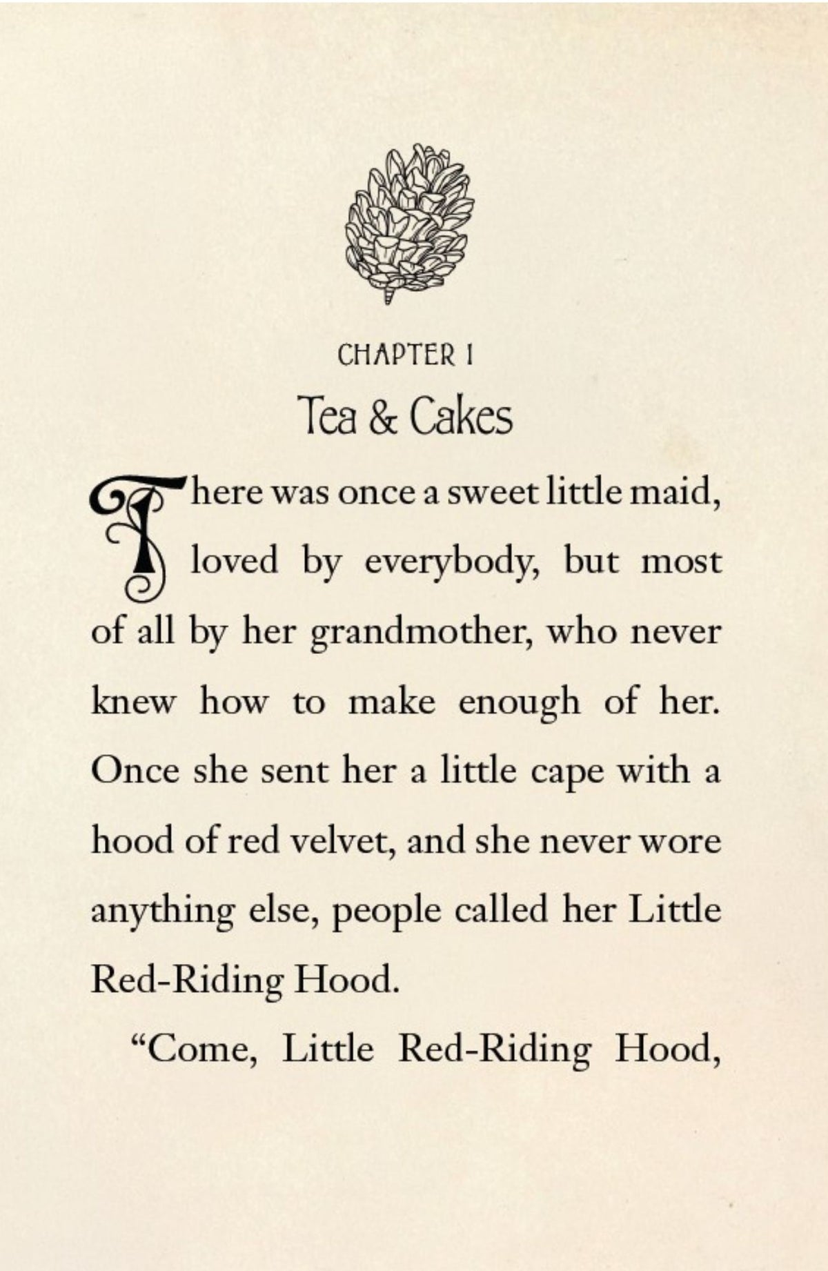 Little Red Riding Hood Wordsworth Pocket Fairytales book showing a second interior page with printed story text