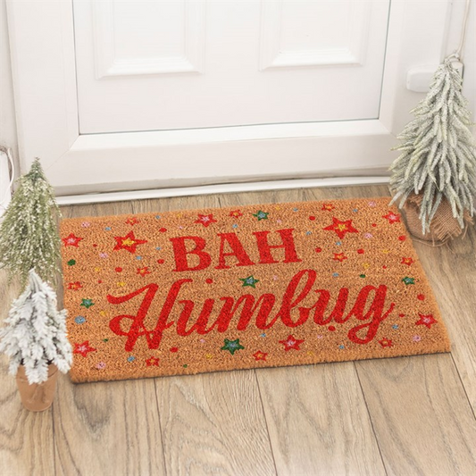 Natural Bah Humbug Christmas Doormat