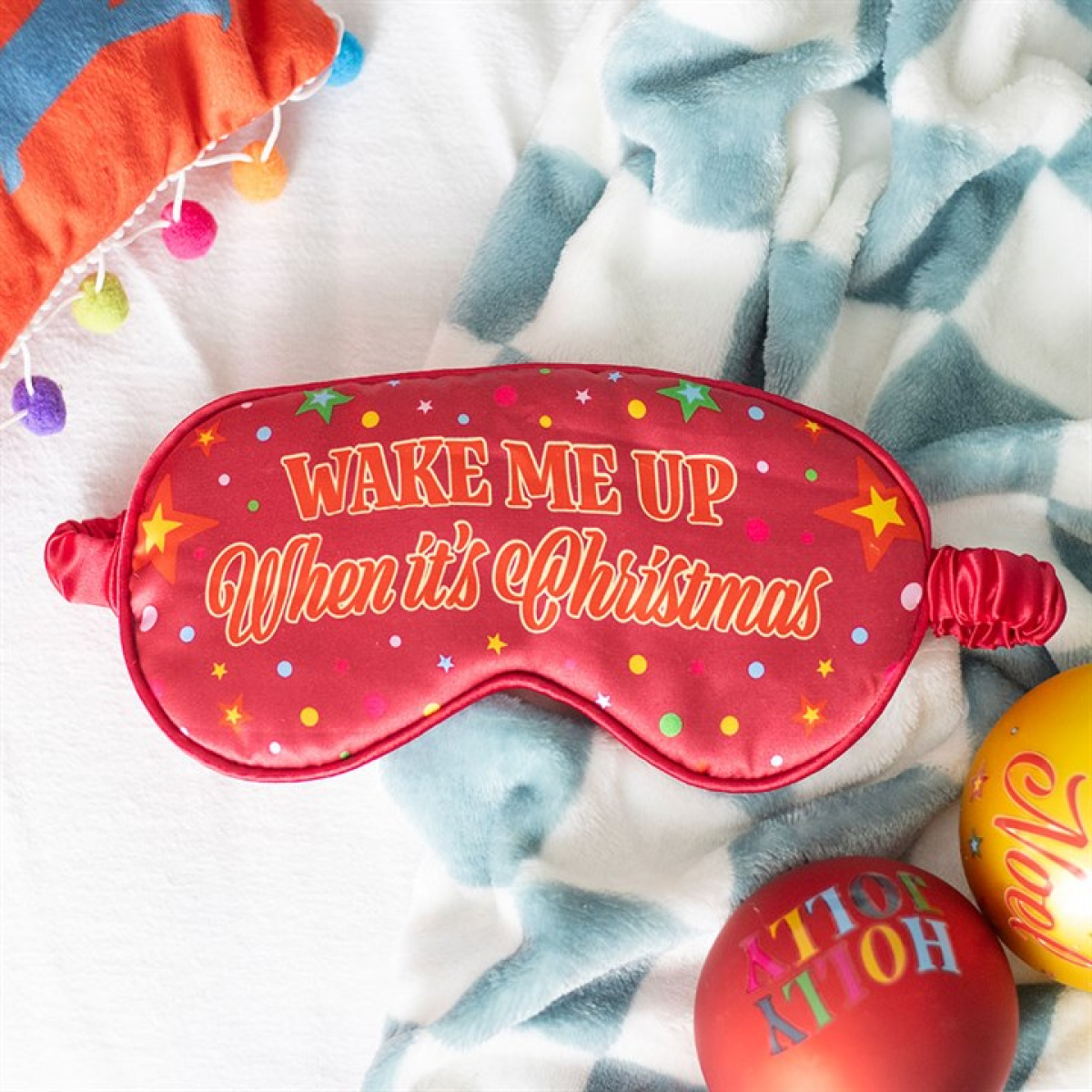 Wake Me Up When It’s Christmas Satin Sleep Mask