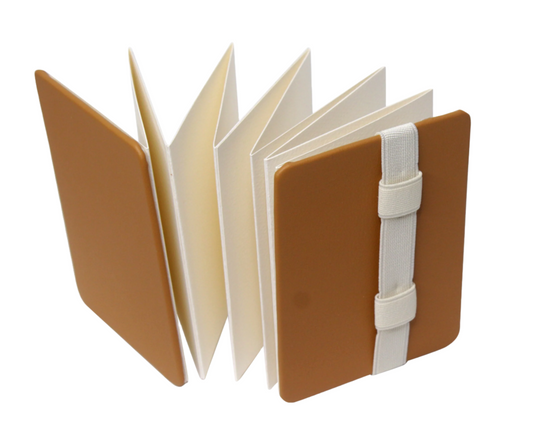 JustGoSketching Concertina Watercolour Sketchbook – A6 Faux Leather Hardback + 300gsm Saunders Waterford Paper