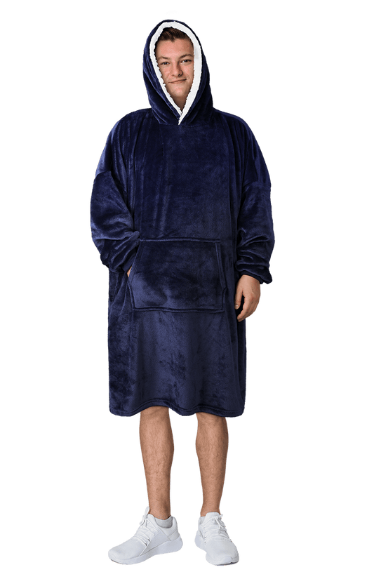 Men's Oversized Hooded Blanket Giant Sherpa Lined Hoodie