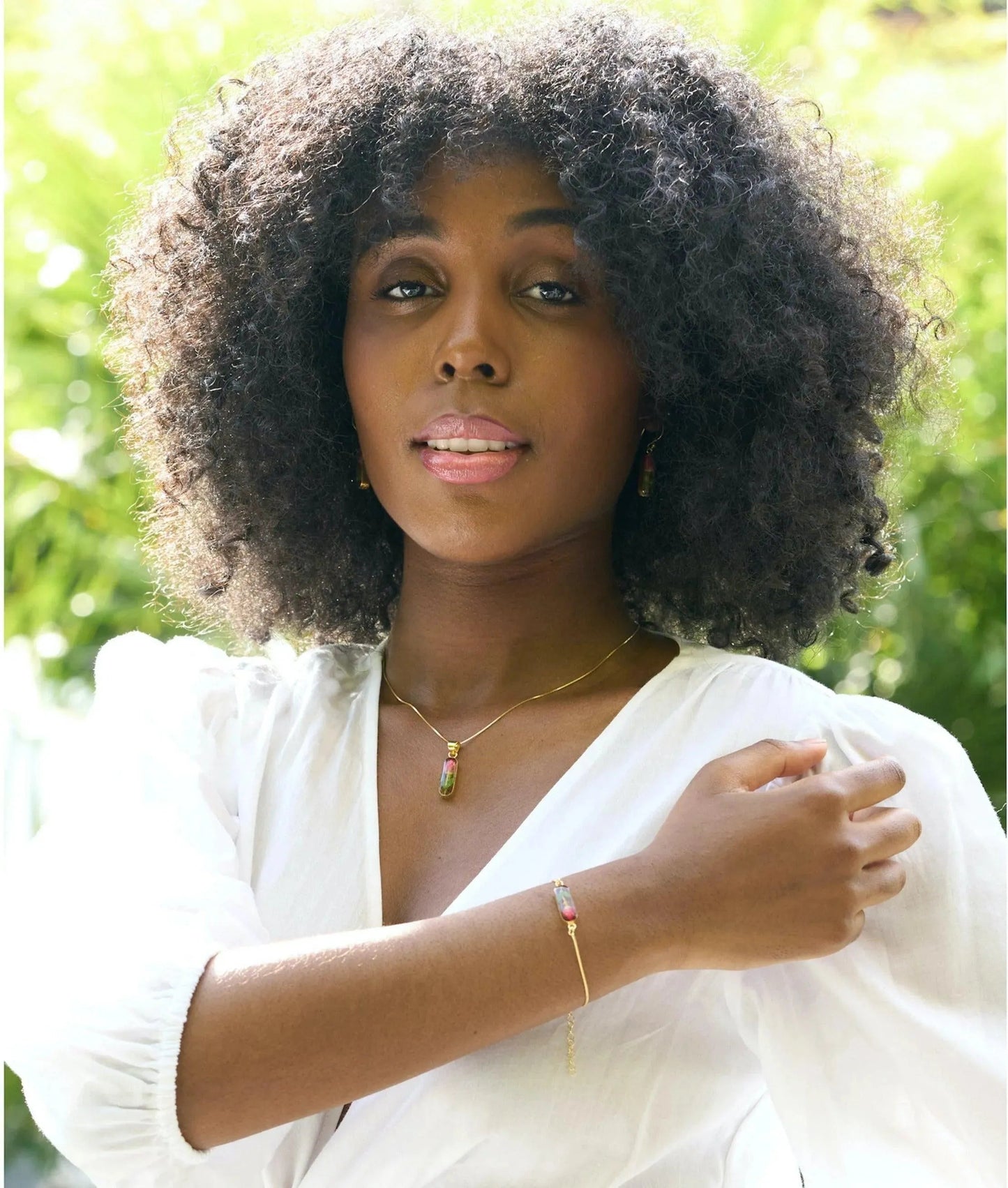 Miniature Rose Oval Drop Earrings by Shrieking Violet