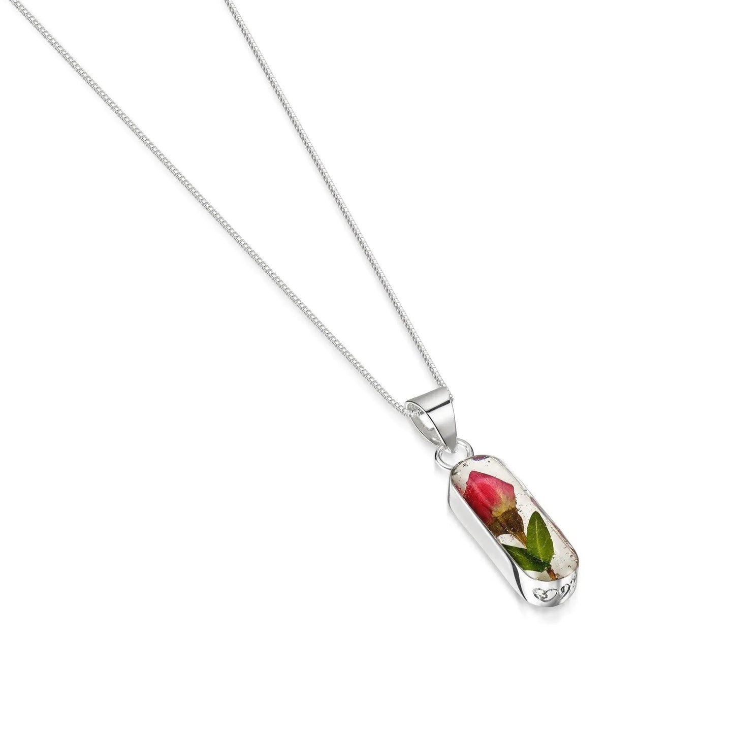 Miniature Rose 'Leela' Oval pendant Necklace by Shrieking Violet