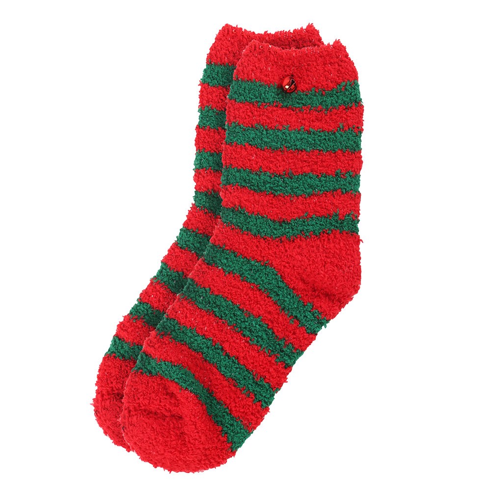 Nostalgic Christmas Mug and Socks Gift Set showing the red and green striped festive socks