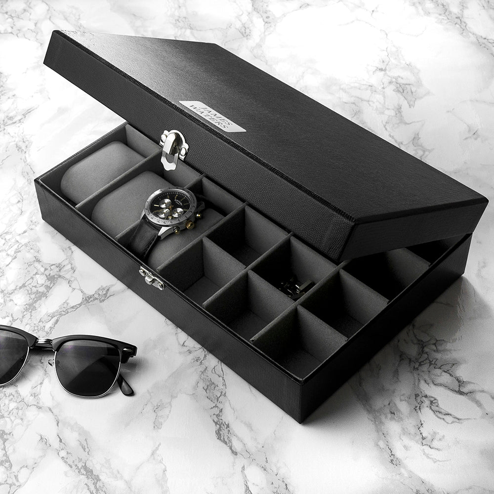 Treat Republic Personalised Watch and Cufflinks Box