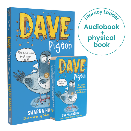 Dave Pigeon: How to Deal with Bad Cats and Keep (most of) Your Feathers Audiobook for Voxblock Audiobook Player & Print Bundle