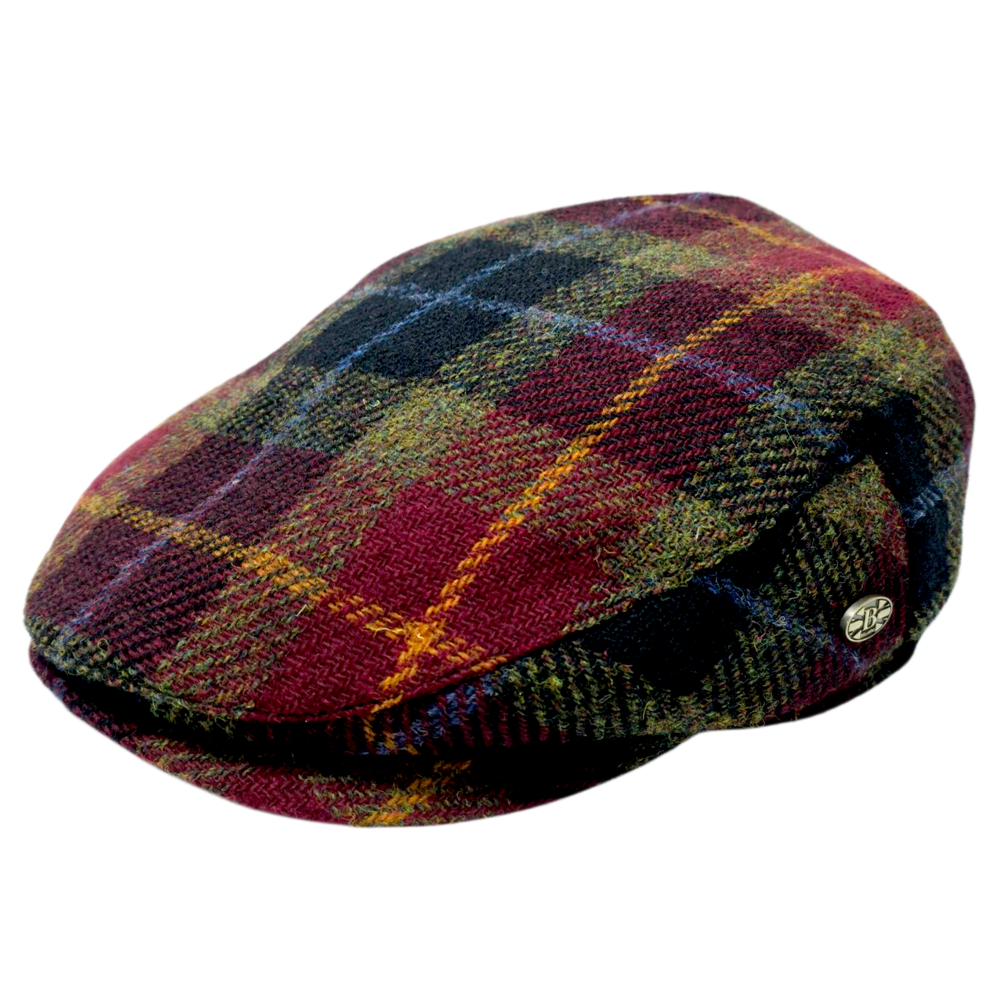 Tartan Harris tweed Flat Cap by Bullantic