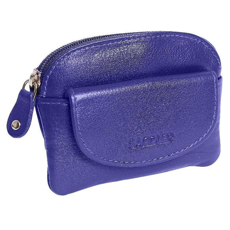 Compact Leather Zip-Top Coin Purse "Molly" – Handmade by Saddler | RFID Protected & Gift Boxed | With Front Pocket & Interior Key Ring