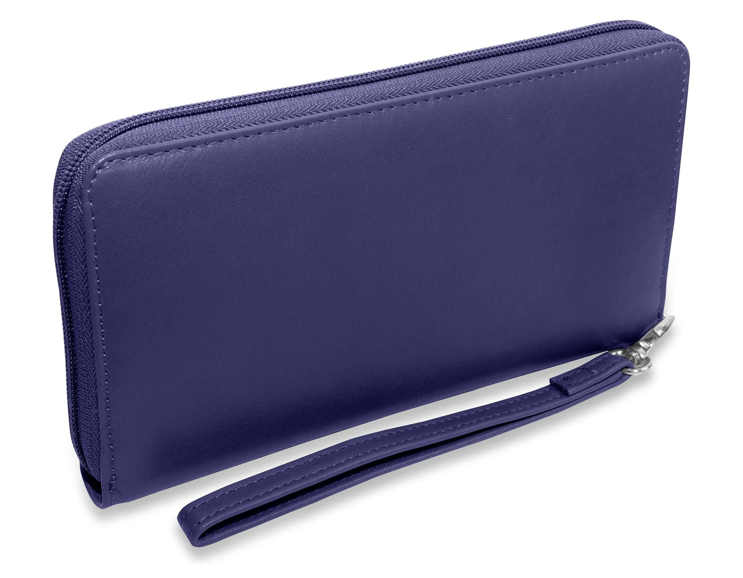 SADDLER SOPHIA Leather Zip Around Purse  - 15 Card slots, Mobile Phone Pocket,  Detachable Wrist Strap- RFID Protected