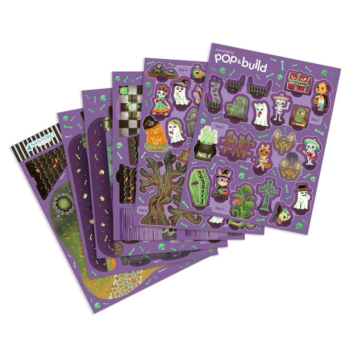 Santoro London Halloween House Pop and Build constructed paperboard Halloween scene