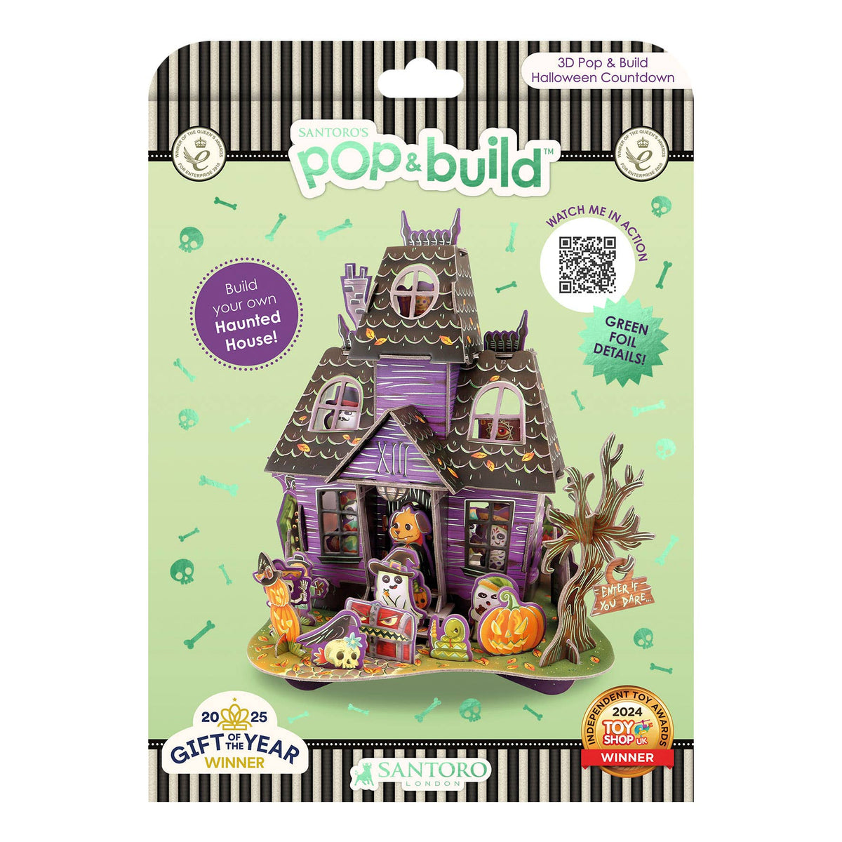 Santoro London Halloween House Pop and Build packaging front