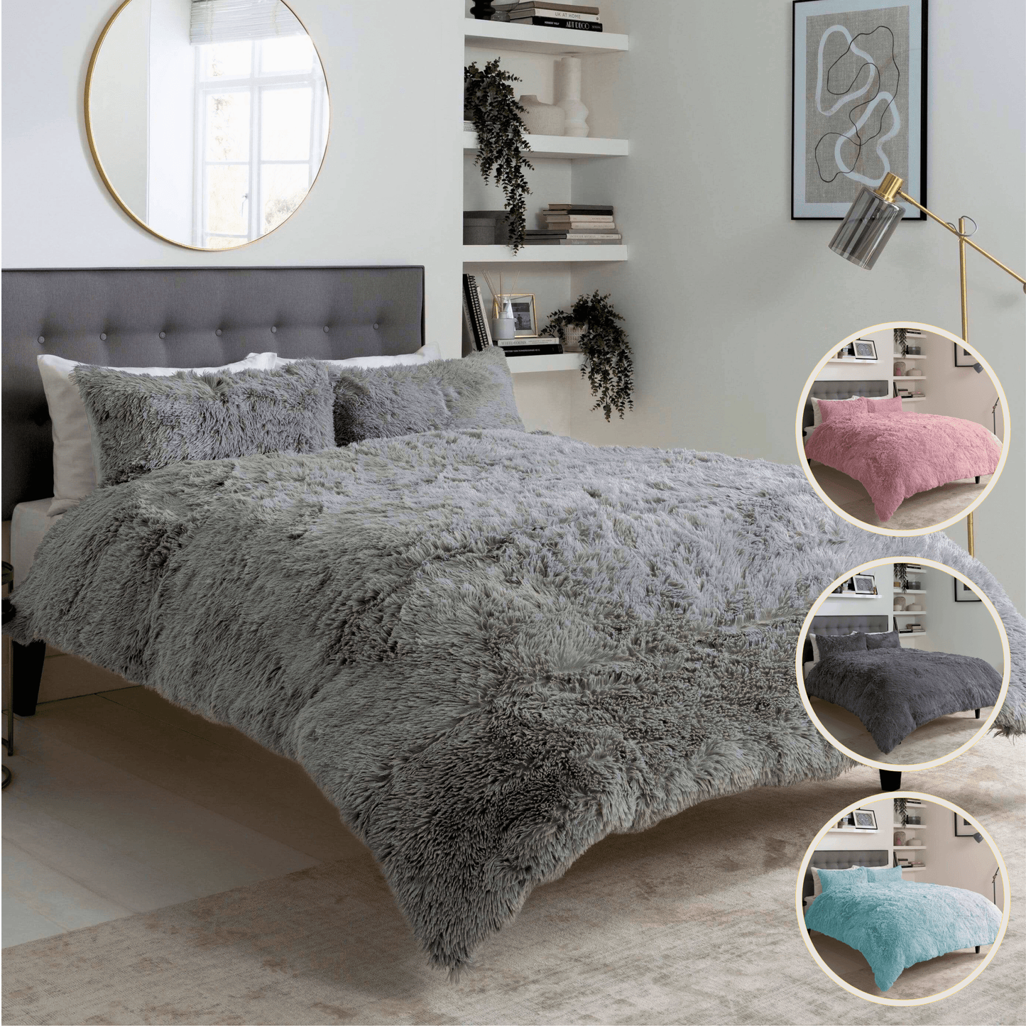 Snuggle & Cuddle Faux Fur Duvet Set for Winter Comfort Extra Soft Long Pile Bedding by OLIVIA ROCCO