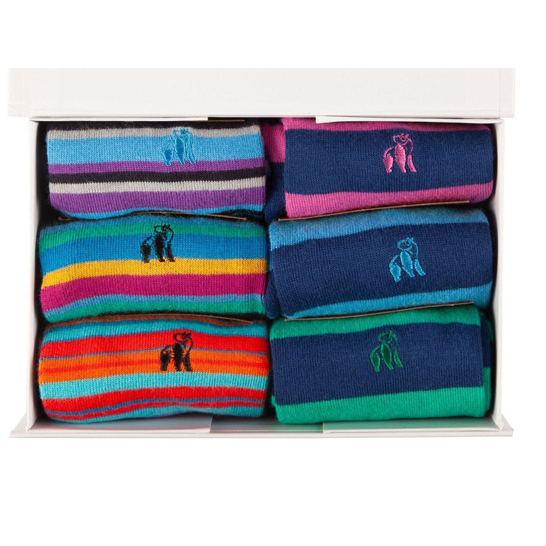 Superior Style Sock Box - 6 Pairs of Bamboo Socks (His) by Swole Panda