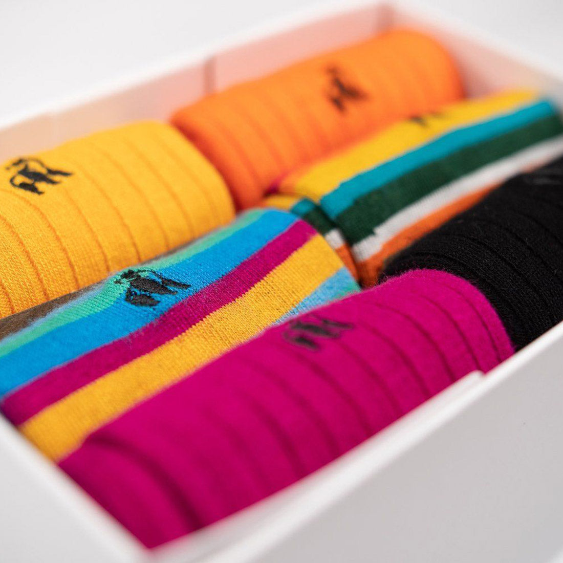 Superior Style Sock Box - 6 Pairs of Bamboo Socks (His) by Swole Panda