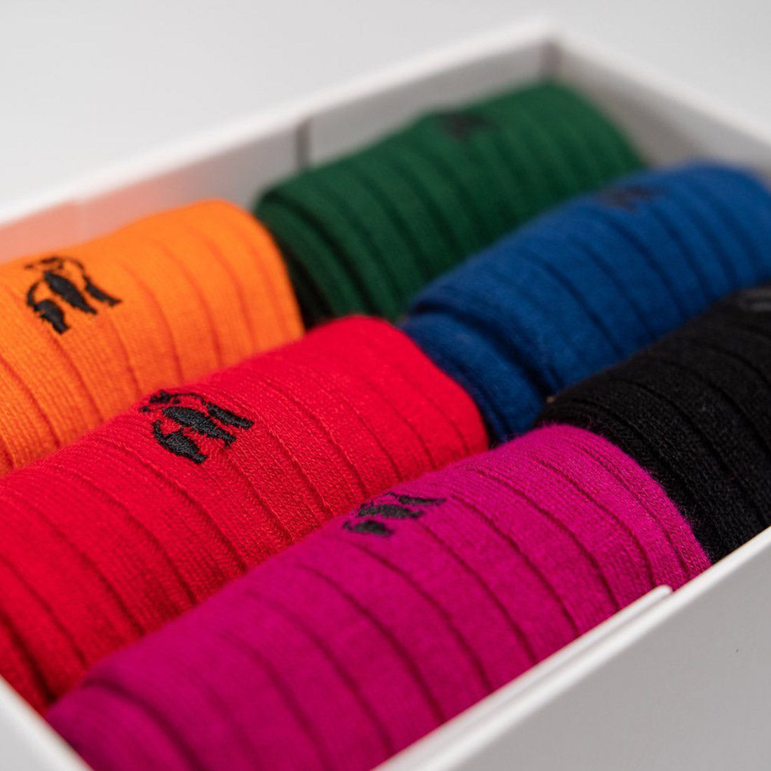 Superior Style Sock Box - 6 Pairs of Bamboo Socks (His) by Swole Panda