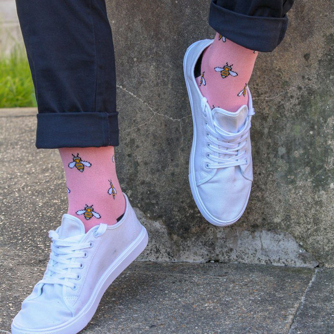 Bumblebee Matching Bamboo Socks (Adult & Child) by Swole Panda