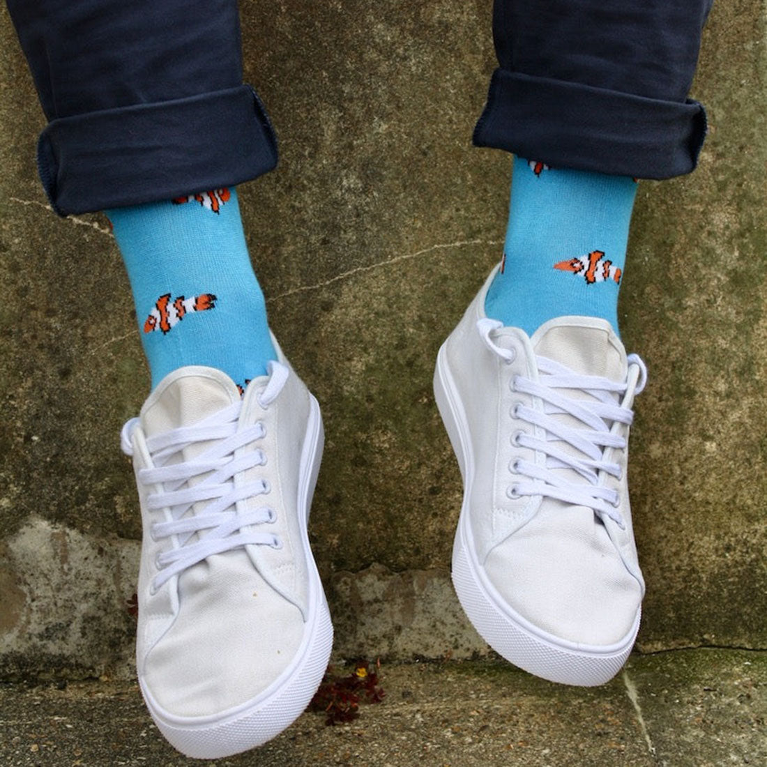 Clown Fish Matching Bamboo Socks (Adult & Child) by Swole Panda