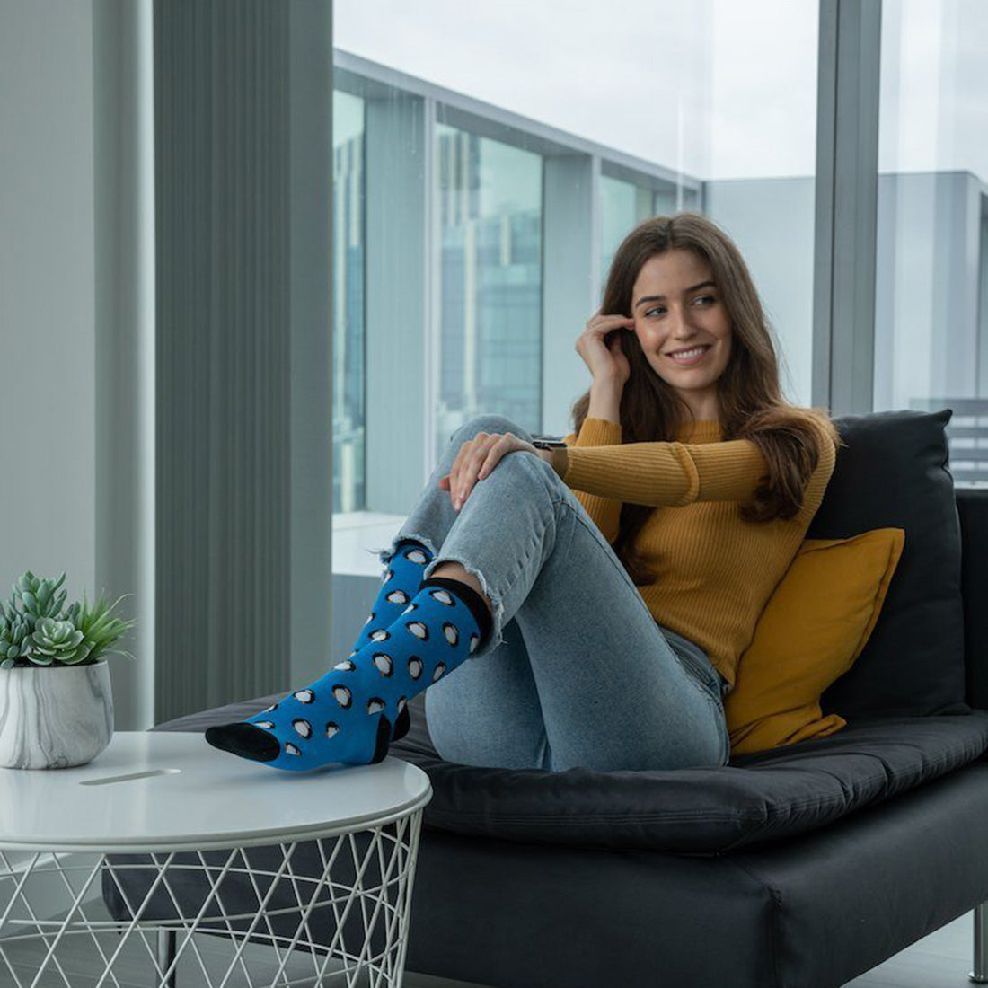 Penguin Matching Bamboo Socks (Adult & Child) by Swole Panda