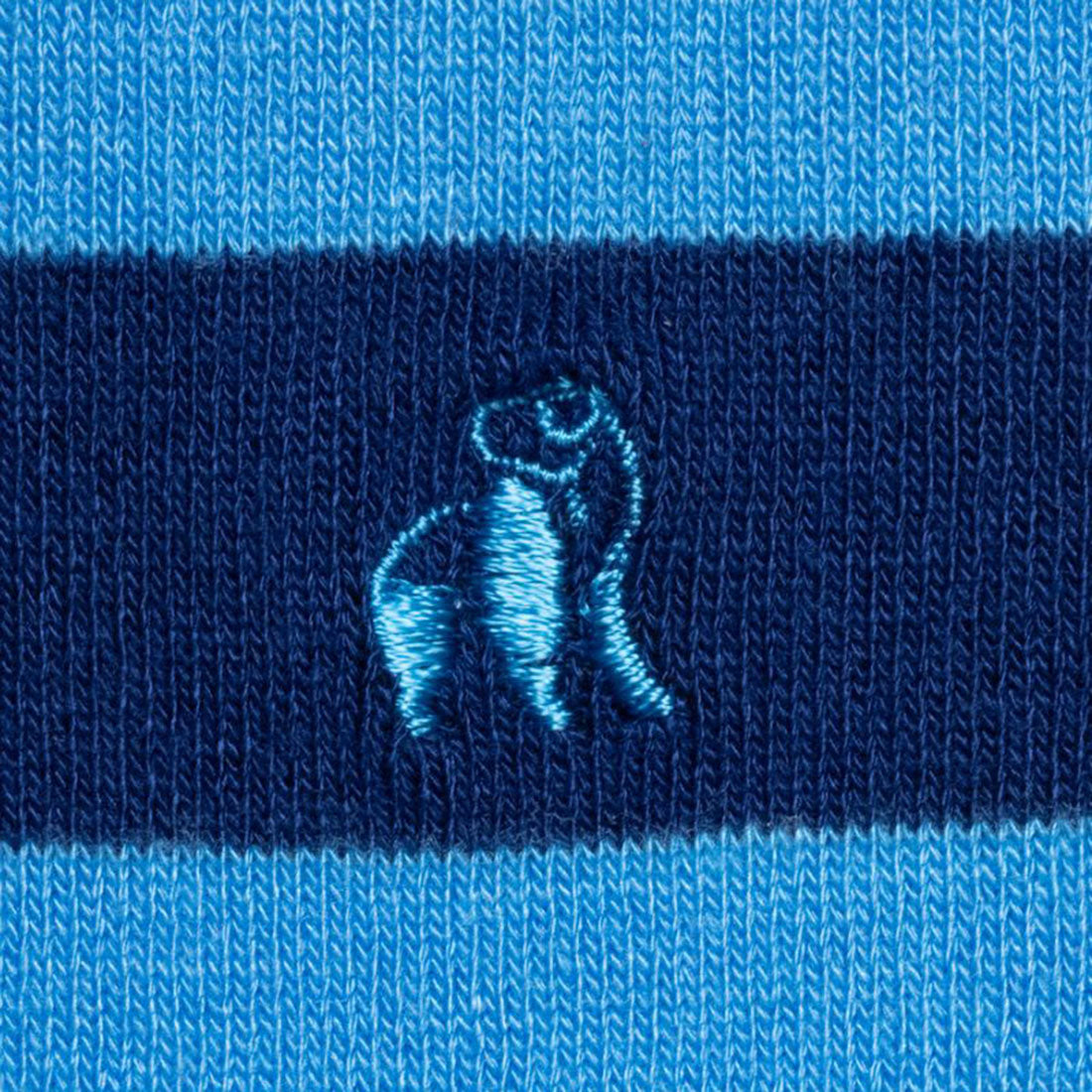 Blue Stripe Matching Bamboo Socks (Adult & Child) by Swole Panda