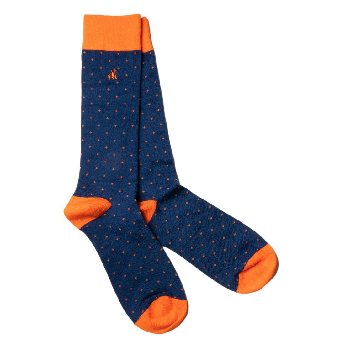 Spotted Orange Bamboo Socks by Swole Panda