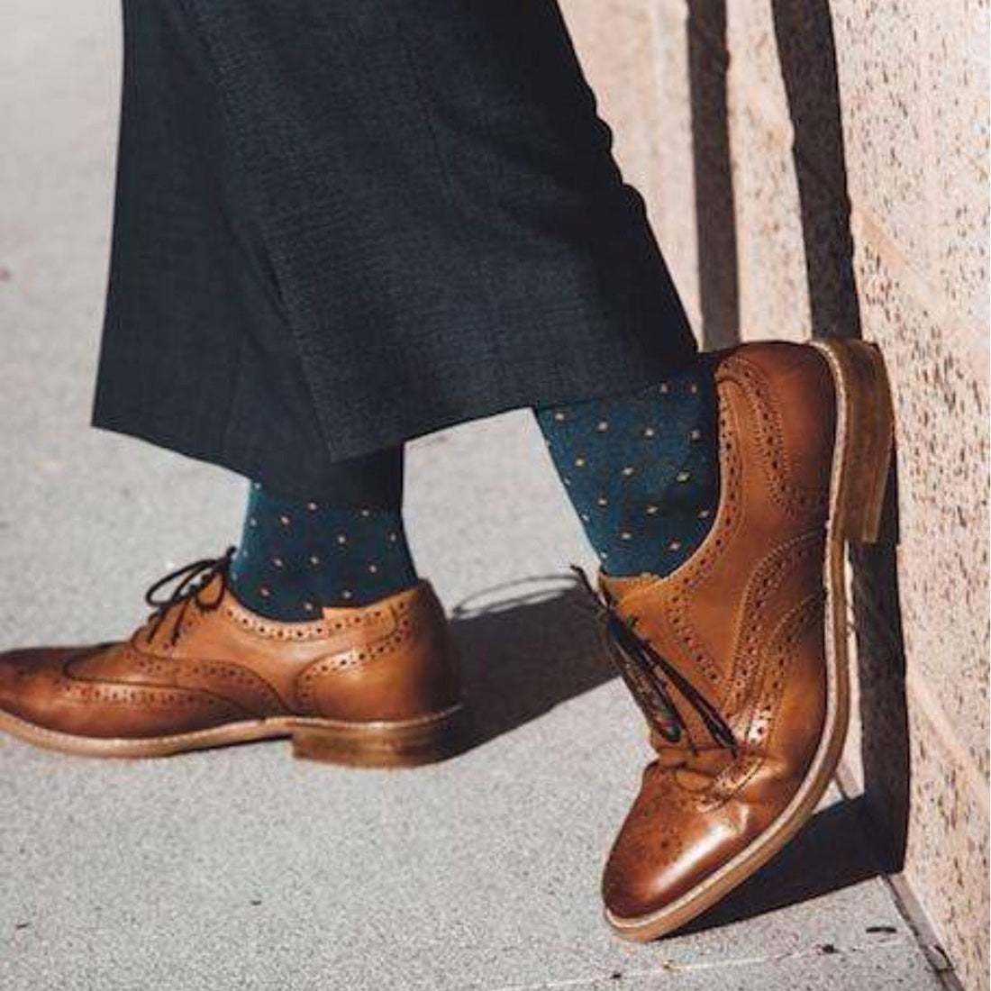 Spotted Orange Bamboo Socks by Swole Panda