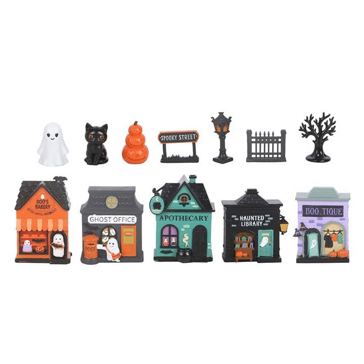 Spooky Street Halloween advent calendar with its collection of miniature spooky resin surprises